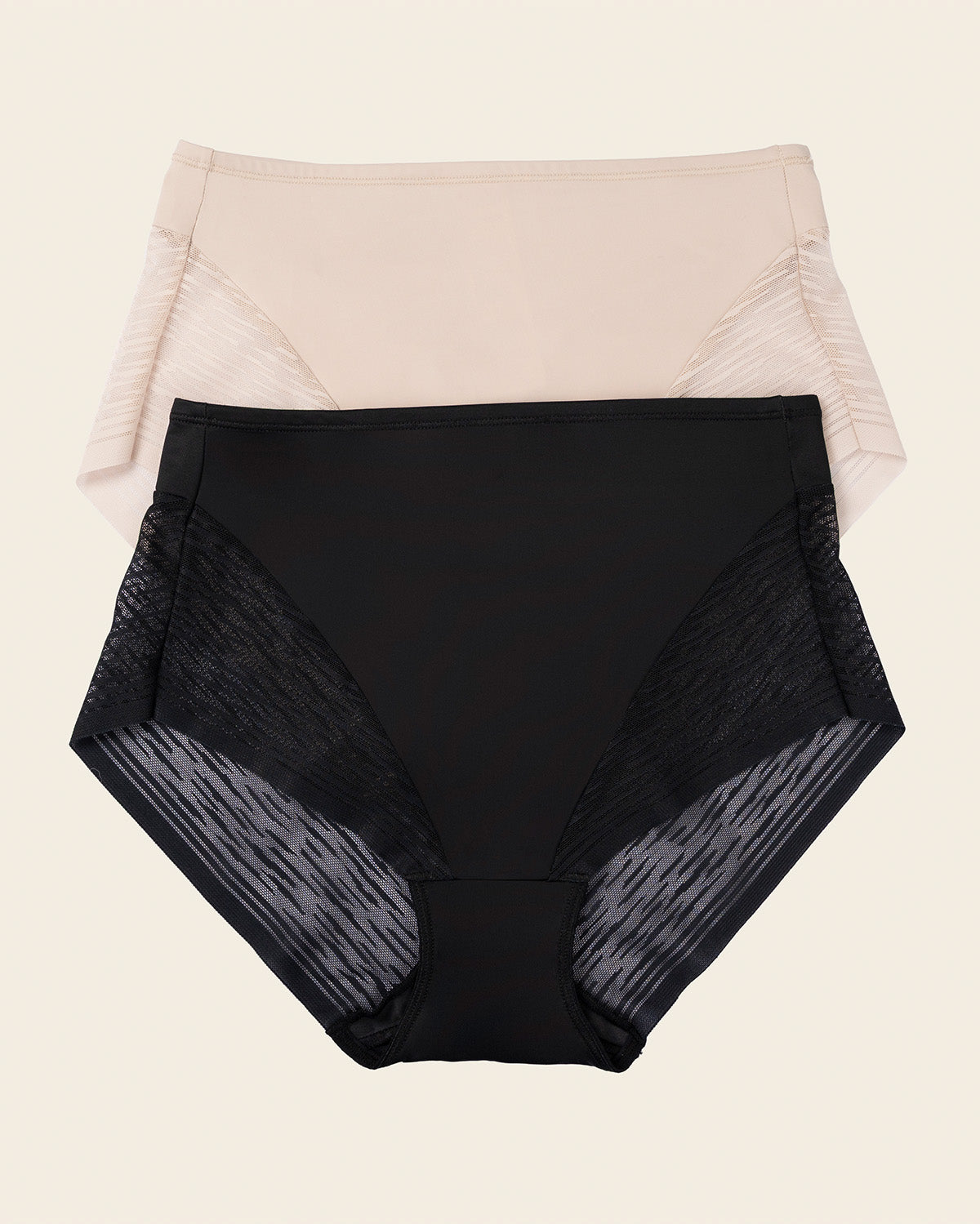 High-waisted sheer lace shaper panty#color_700-black