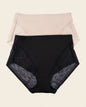 High-waisted sheer lace shaper panty#color_700-black