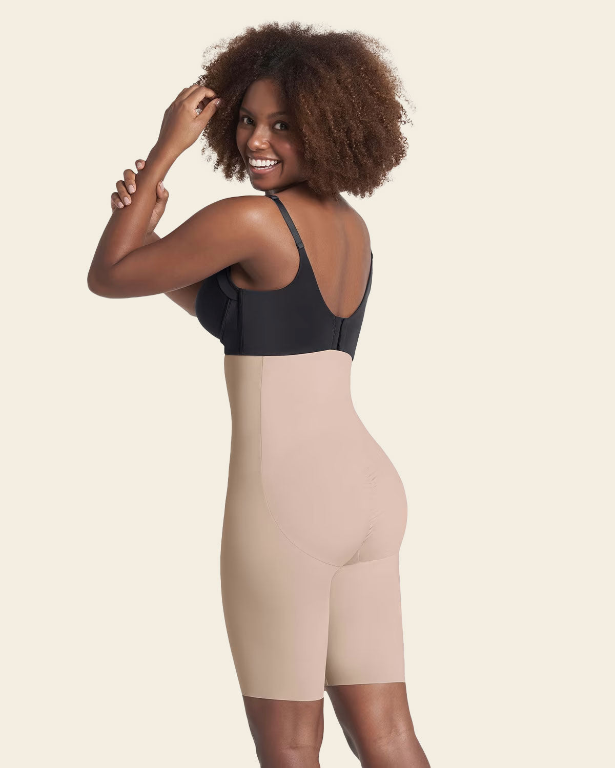 Extra High-Waisted Undetectable Butt Lifter Shaper Short#color_802-nude