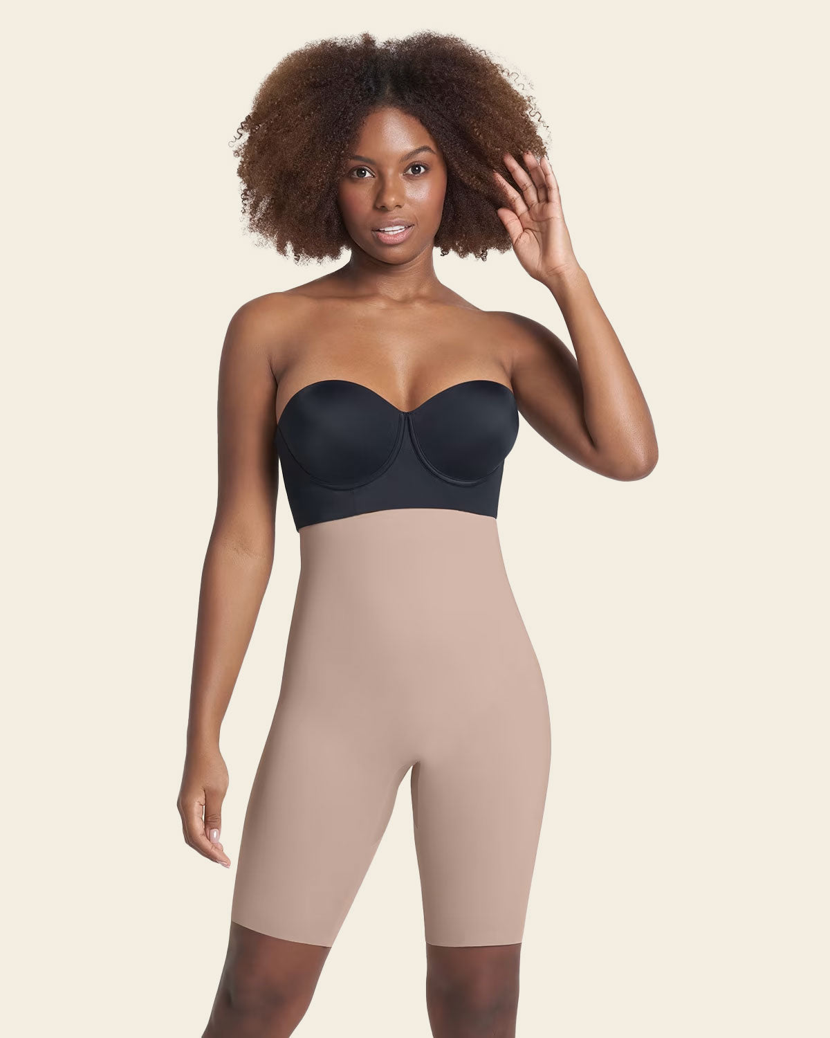 Extra High-Waisted Undetectable Butt Lifter Shaper Short#color_802-nude