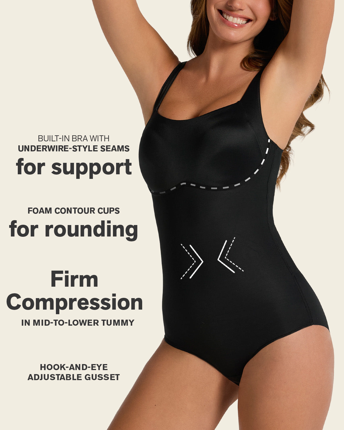 Scoop Back Wireless Classic Sculpting Bodysuit#color_700-black