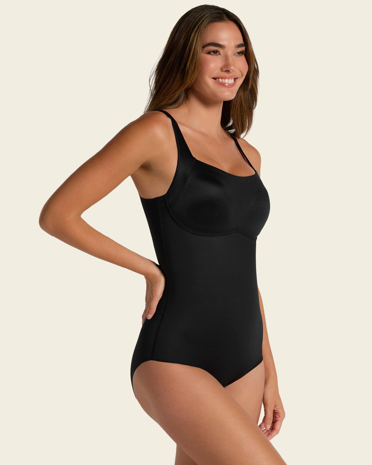 Scoop Back Wireless Classic Sculpting Bodysuit#color_700-black