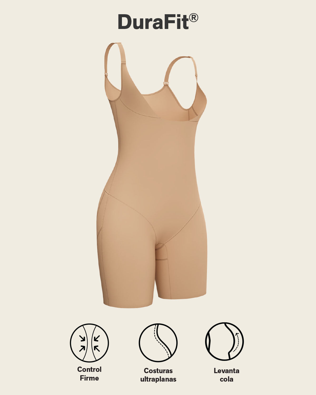 Step-in Body Shaper with Butt-Lifting Short Bottom#color_801-golden-beige