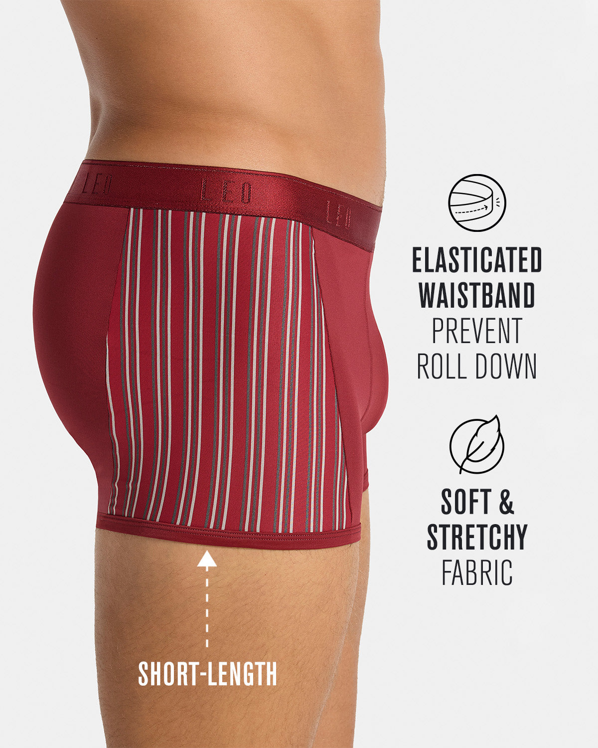 Perfect Fit Trunk with Contrast Details#color_174-wine
