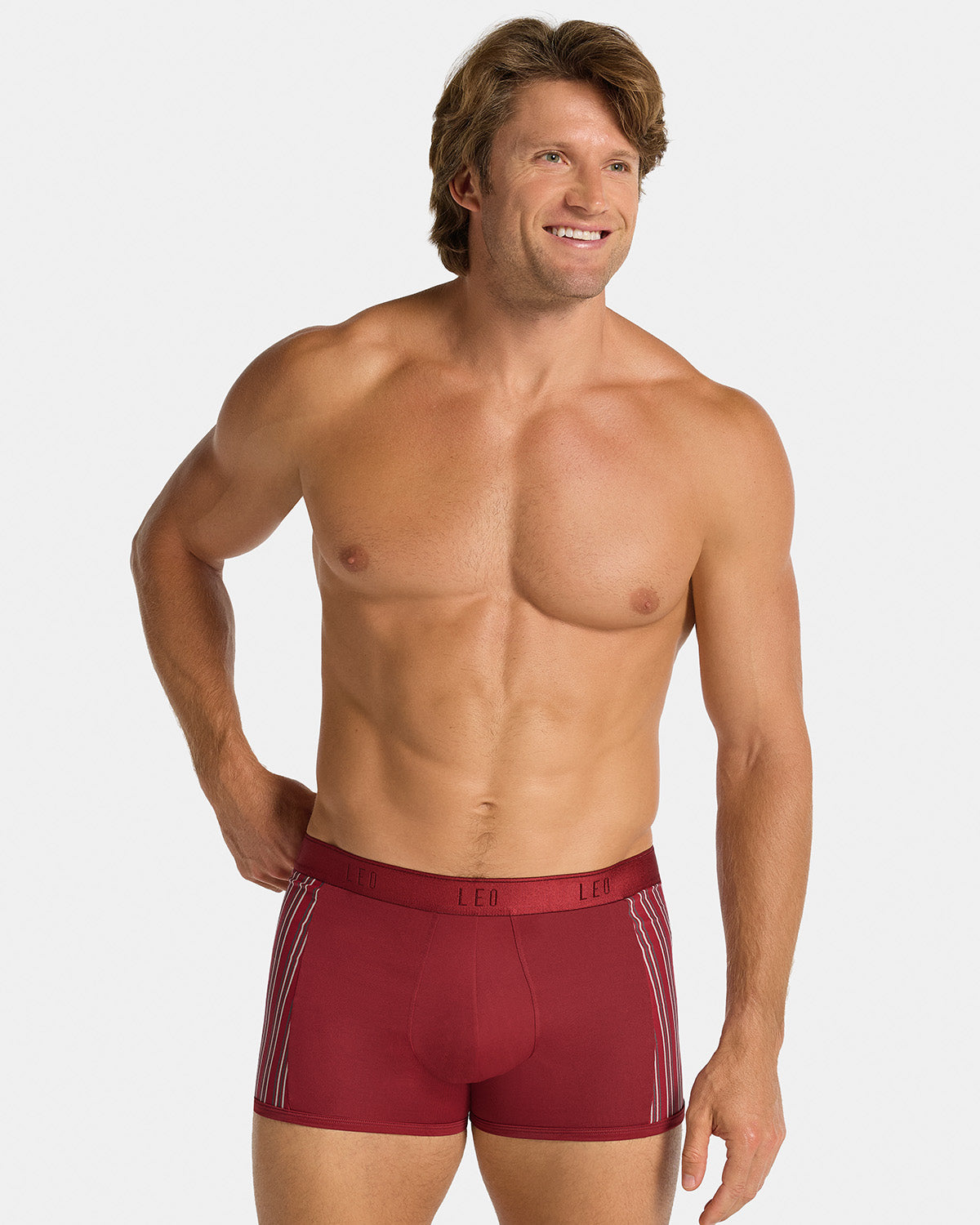 Perfect Fit Trunk with Contrast Details#color_174-wine