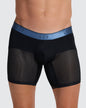 High-Tech Mesh Boxer Brief with Ergonomic Pouch#color_496-black-with-blue-elastic