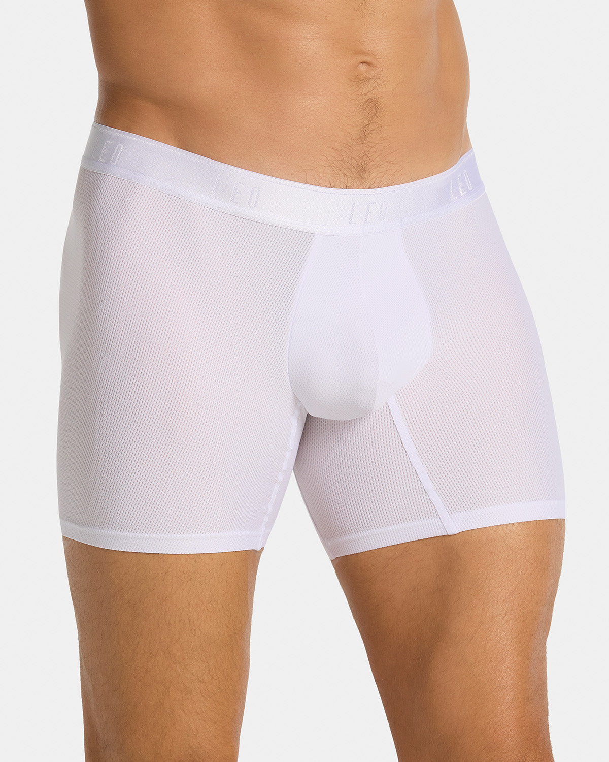 Ultra-Light Boxer Brief with Ergonomic Pouch#color_000-white