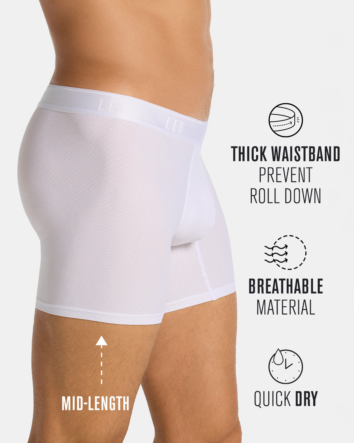 Ultra-Light Boxer Brief with Ergonomic Pouch#color_000-white