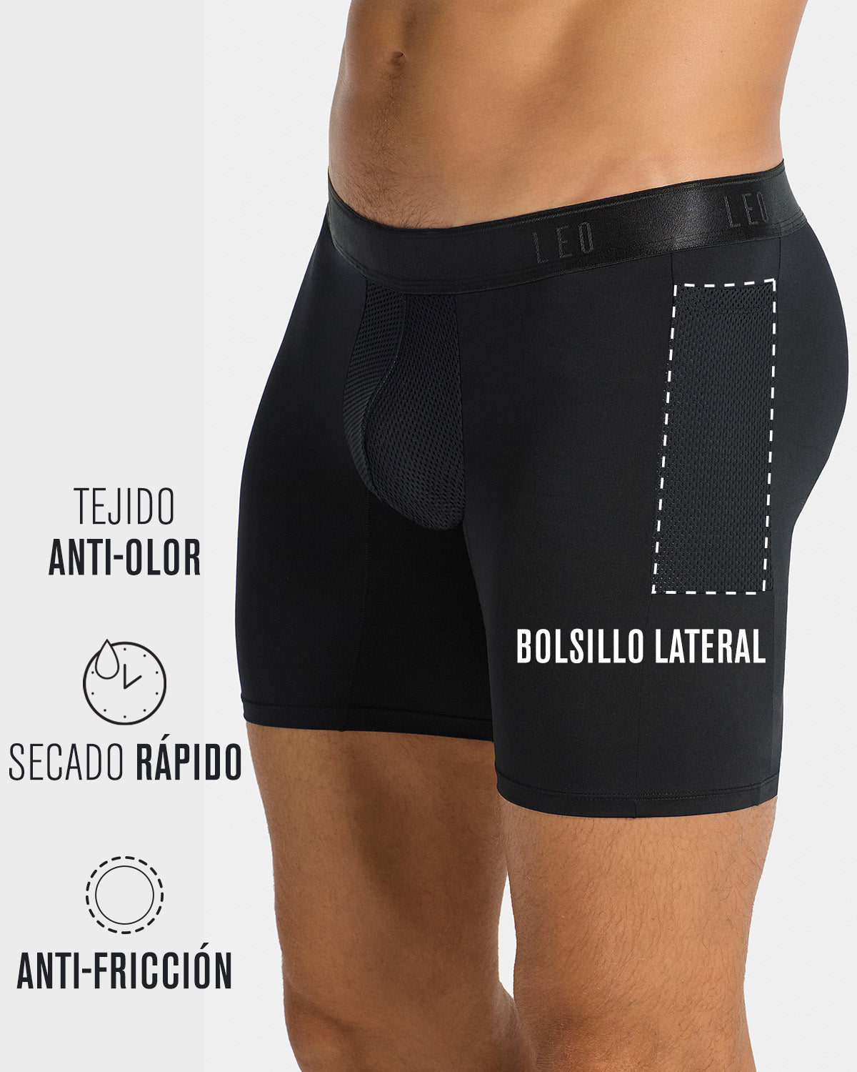 Long athletic boxer brief with side pocket#color_700-black