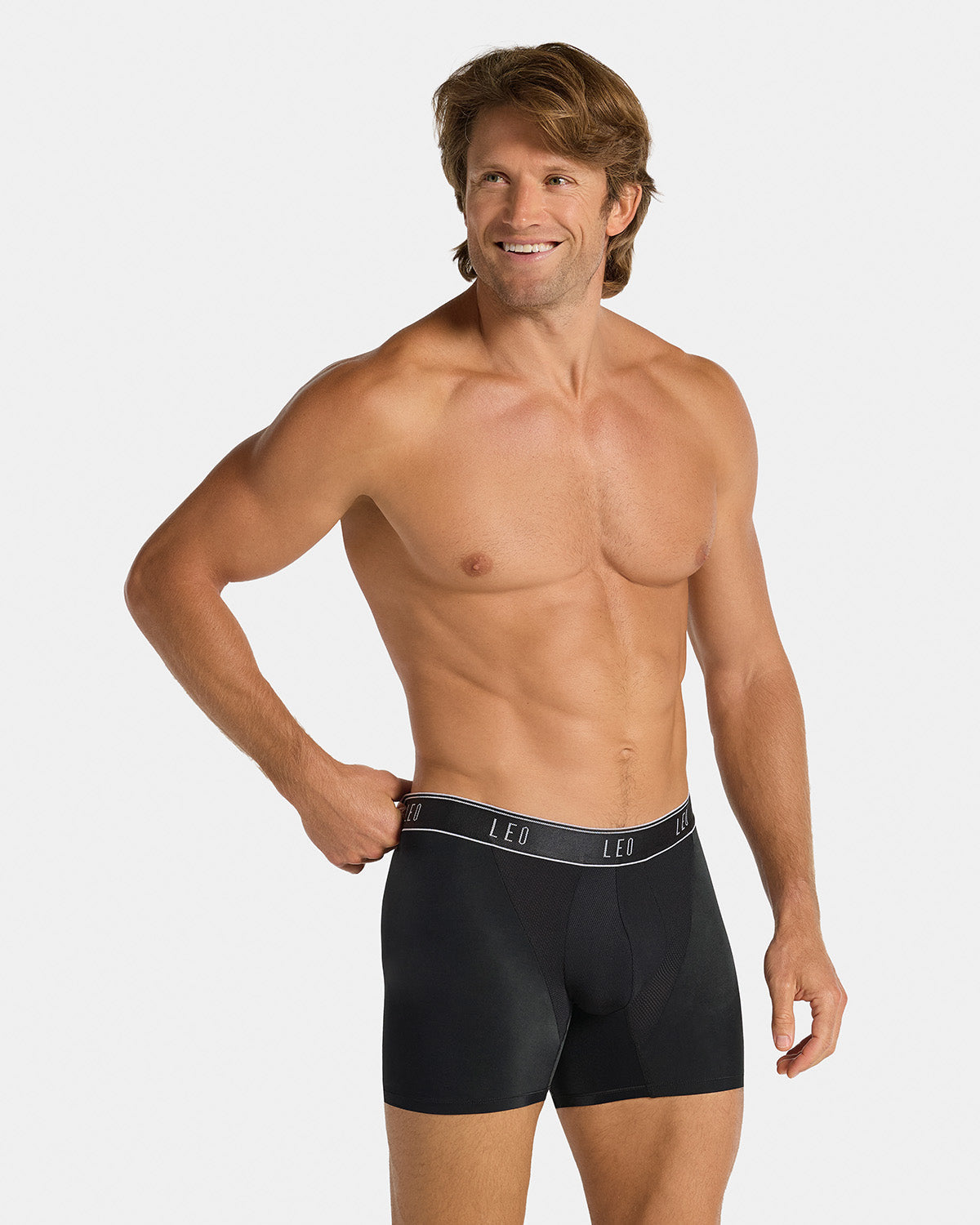 Boxer Brief with Breathable Details and Ergonomic Design#color_700-black