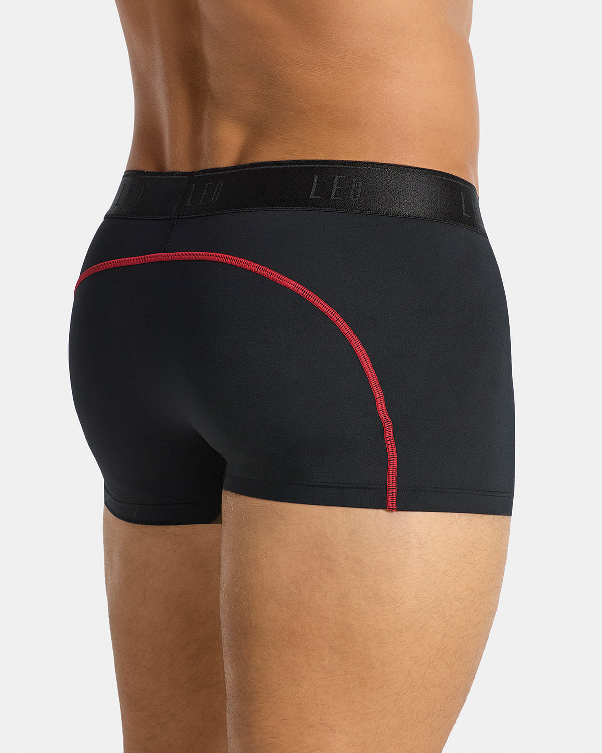 Supportive Super-Cool Trunk with Ergonomic Pouch#color_074-black-with-red-stripe