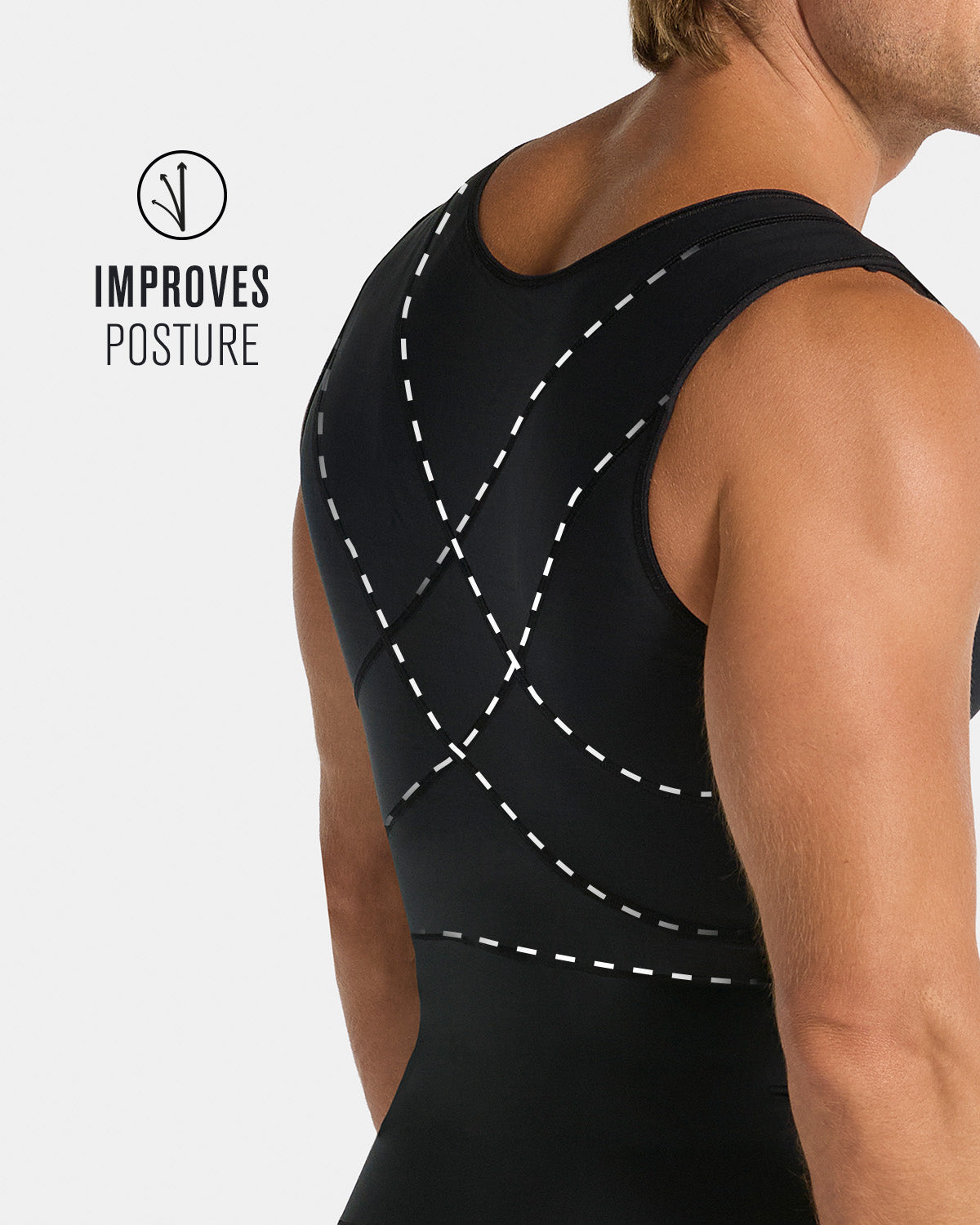 Leo post-surgical compression bodysuit#color_700-black