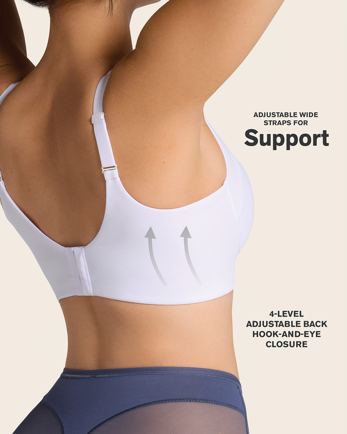 Everyday wireless support bra#color_000-white