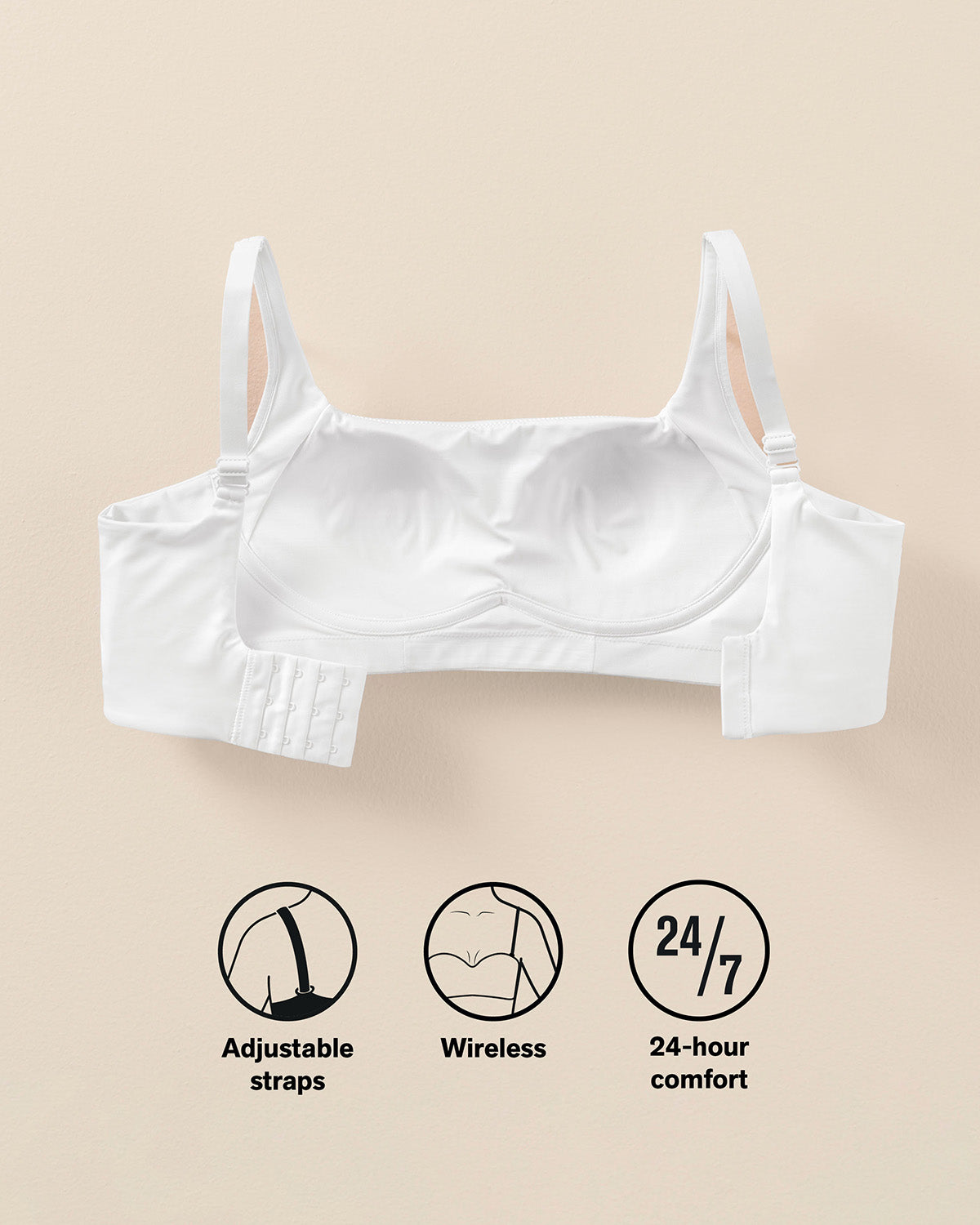 Everyday wireless support bra#color_000-white