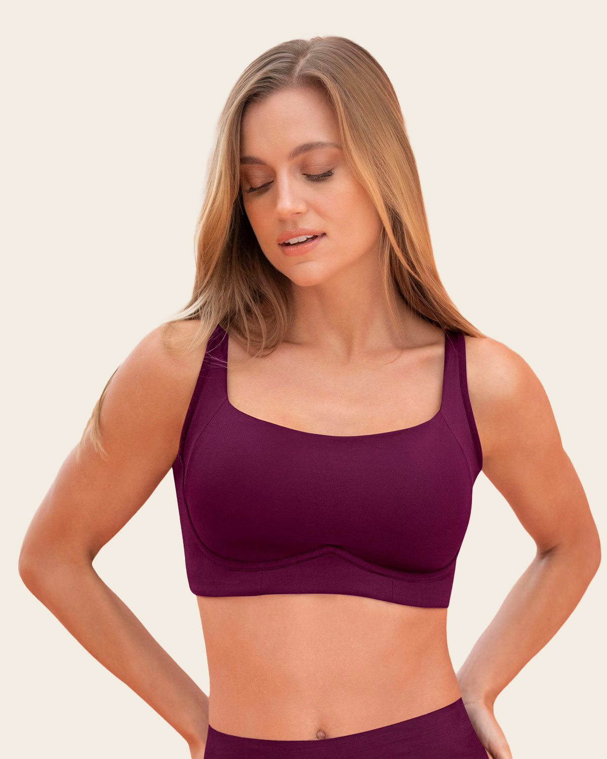 Everyday wireless support bra#color_466-midnight-plum