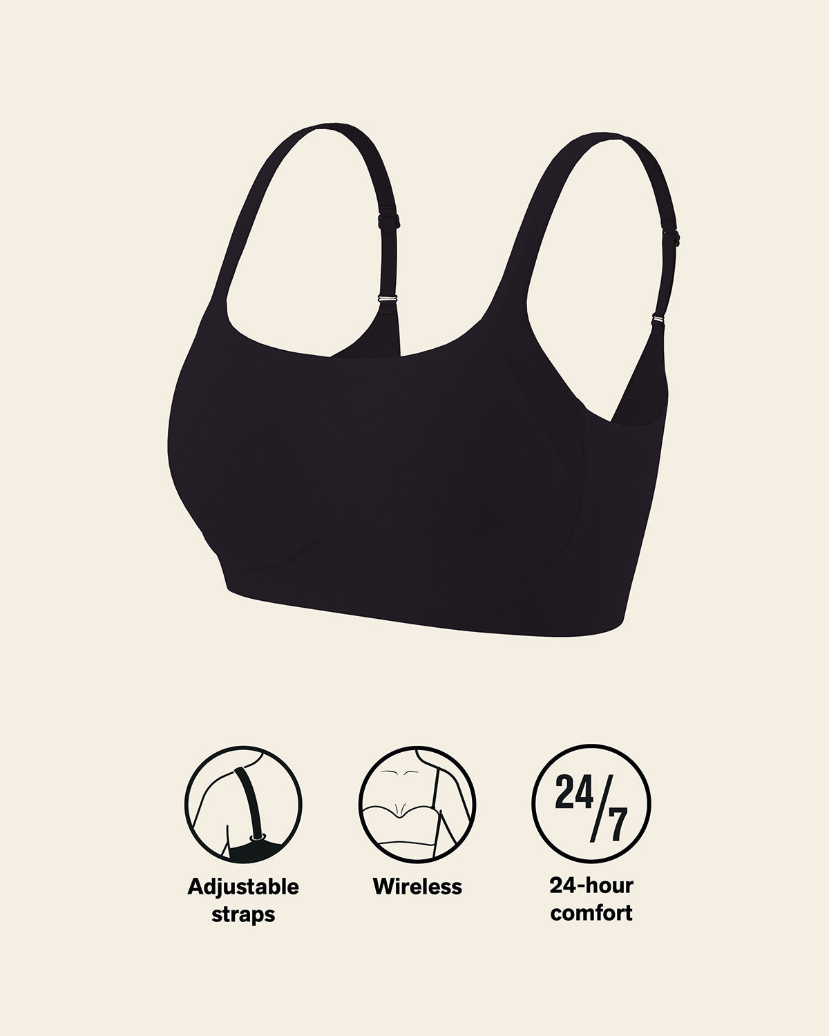 Everyday wireless support bra#color_700-black