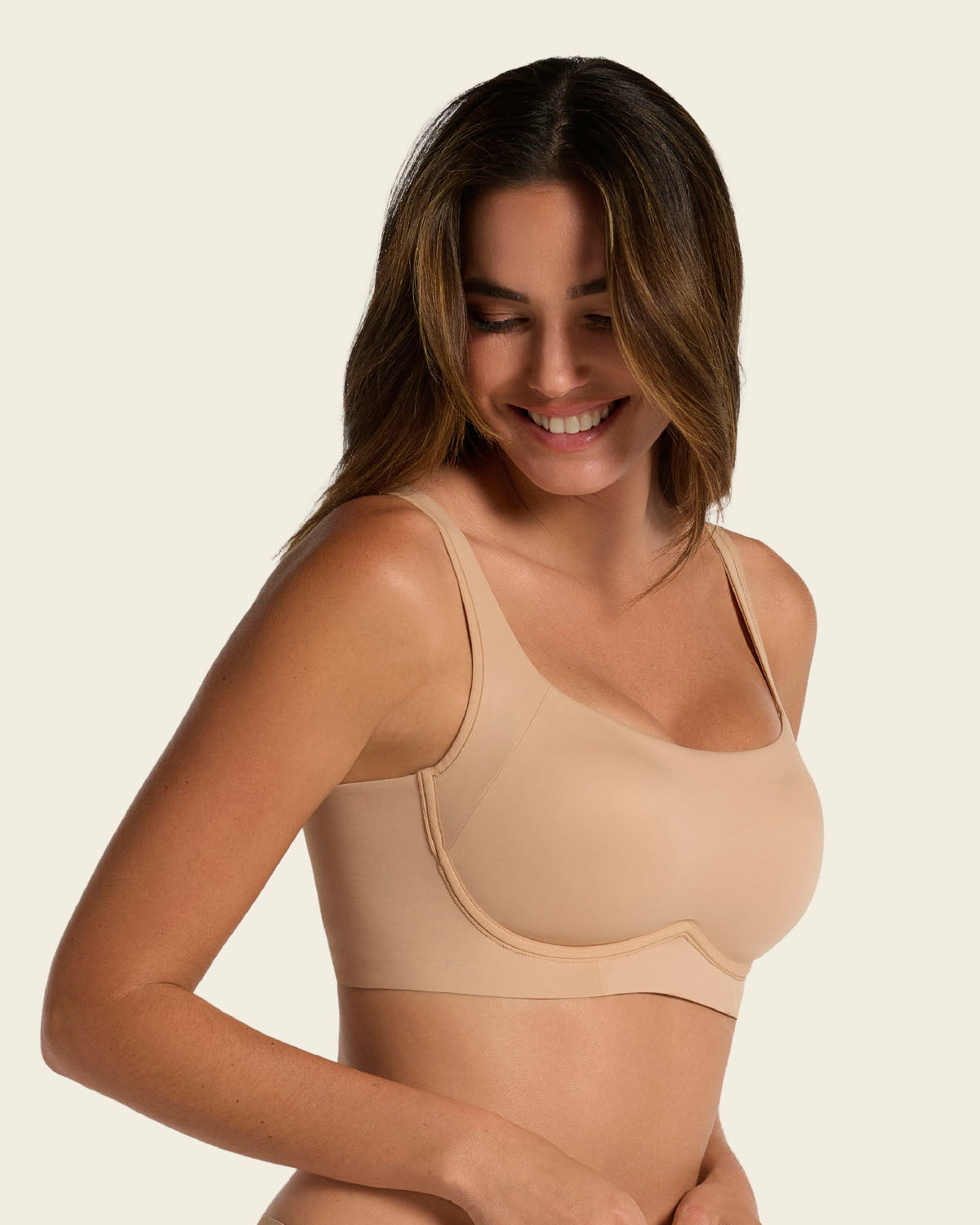 Wireless Support Bra#color_801-golden-beige
