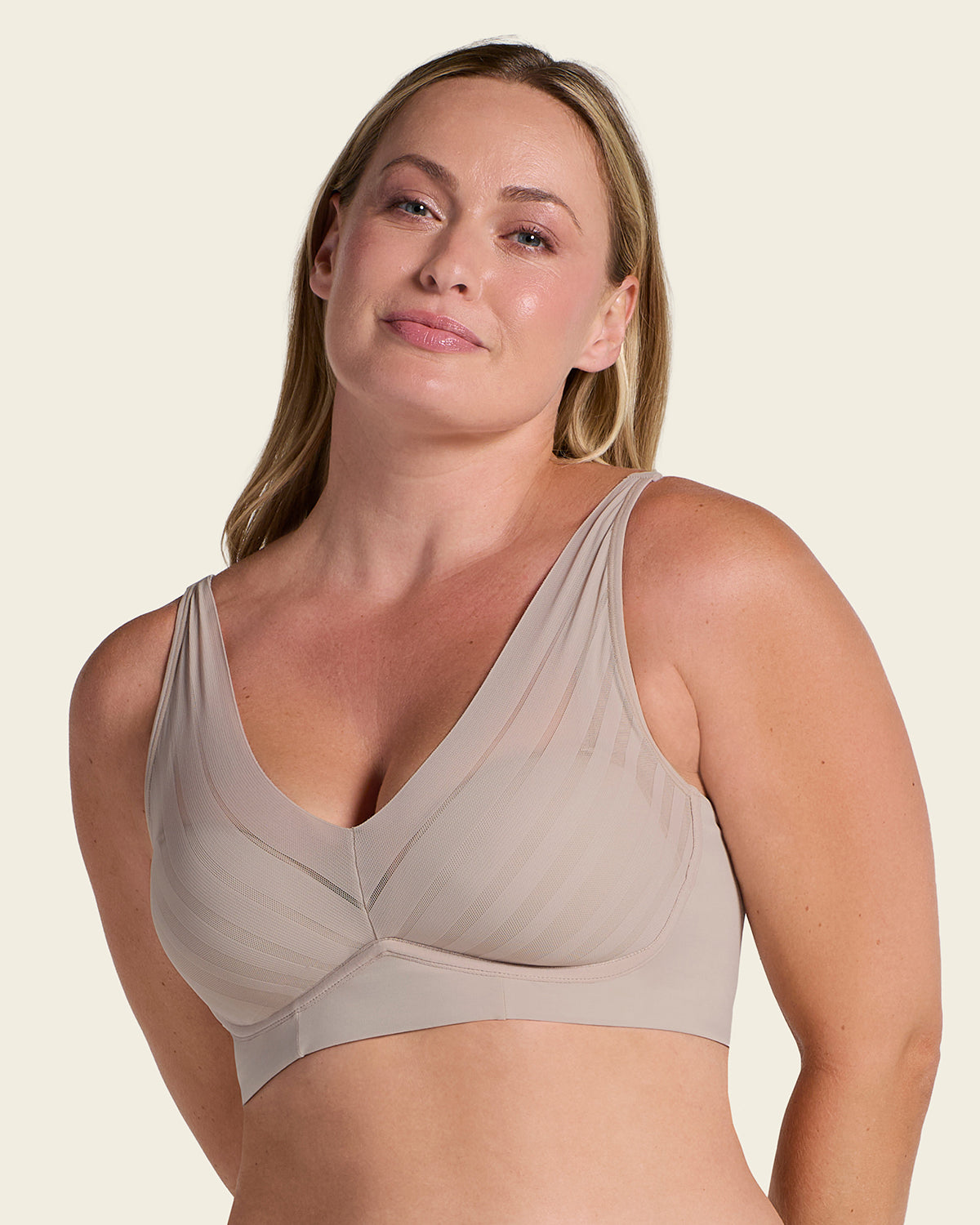 Daily Lace Wireless Support Bra#color_802-nude
