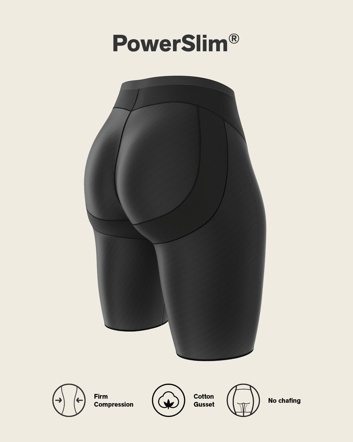 Firm Compression Butt Lifter Shaper Short#color_700-black