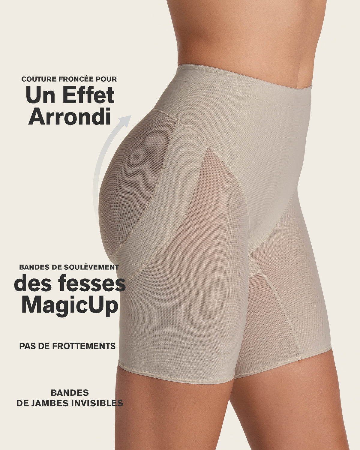 Firm Compression Butt Lifter Shaper Short#color_802-nude