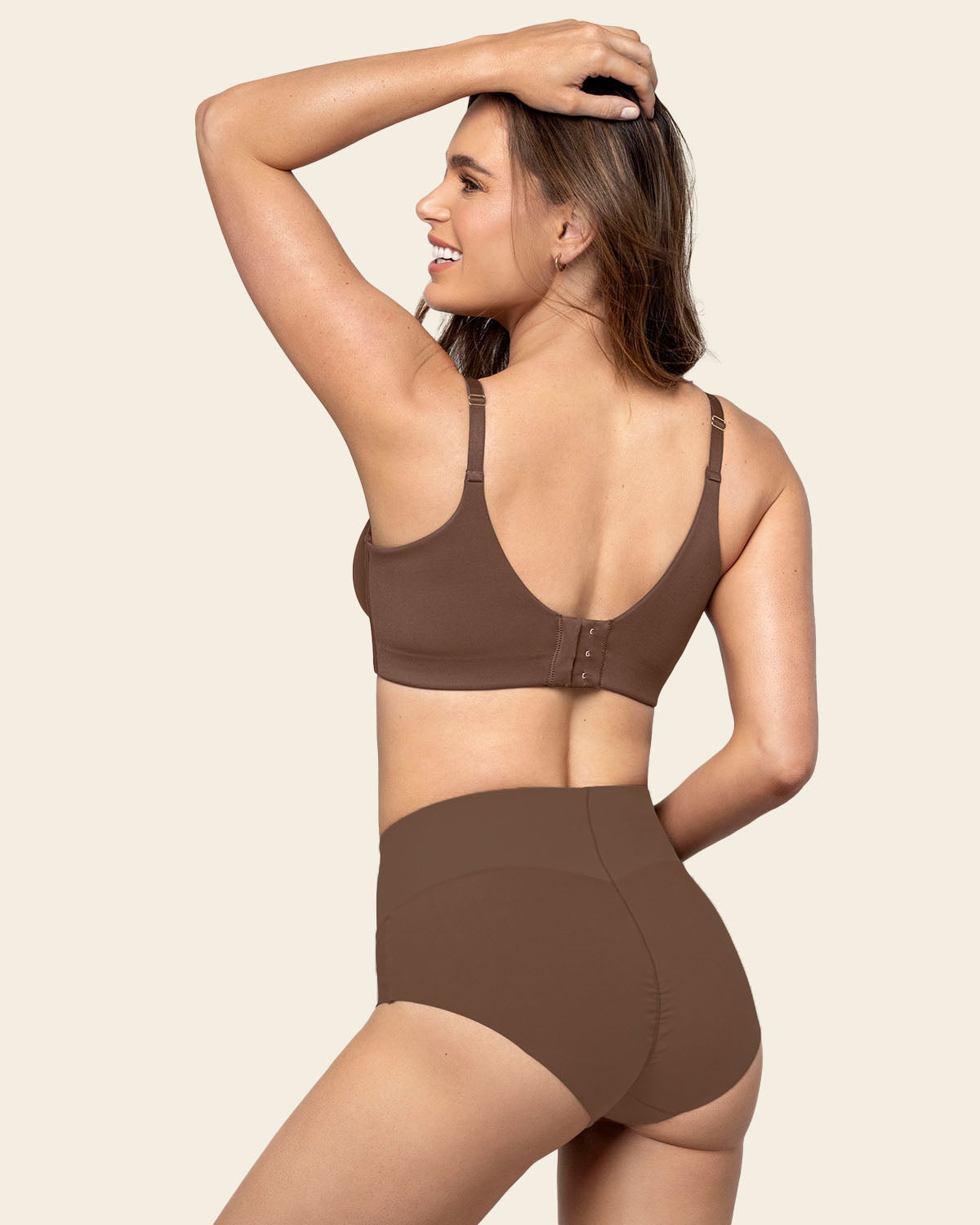 High-Tech High-Waisted Classic Sculpting Panty#color_875-dark-brown