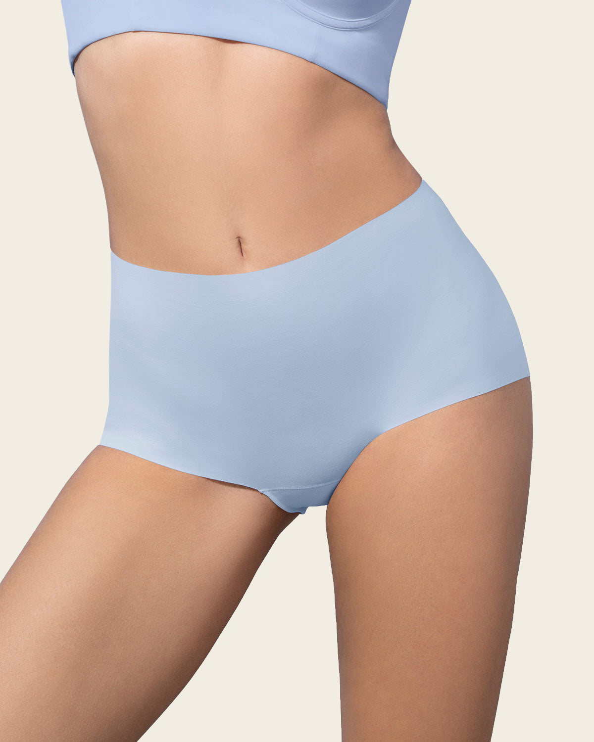 Mostly Covered Invisible Microfiber Boyshort Panty#color_591-light-blue