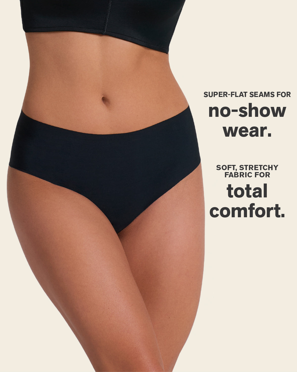 Totally Seamless Mid-Rise Microfiber Cheeky Panty#color_700-black