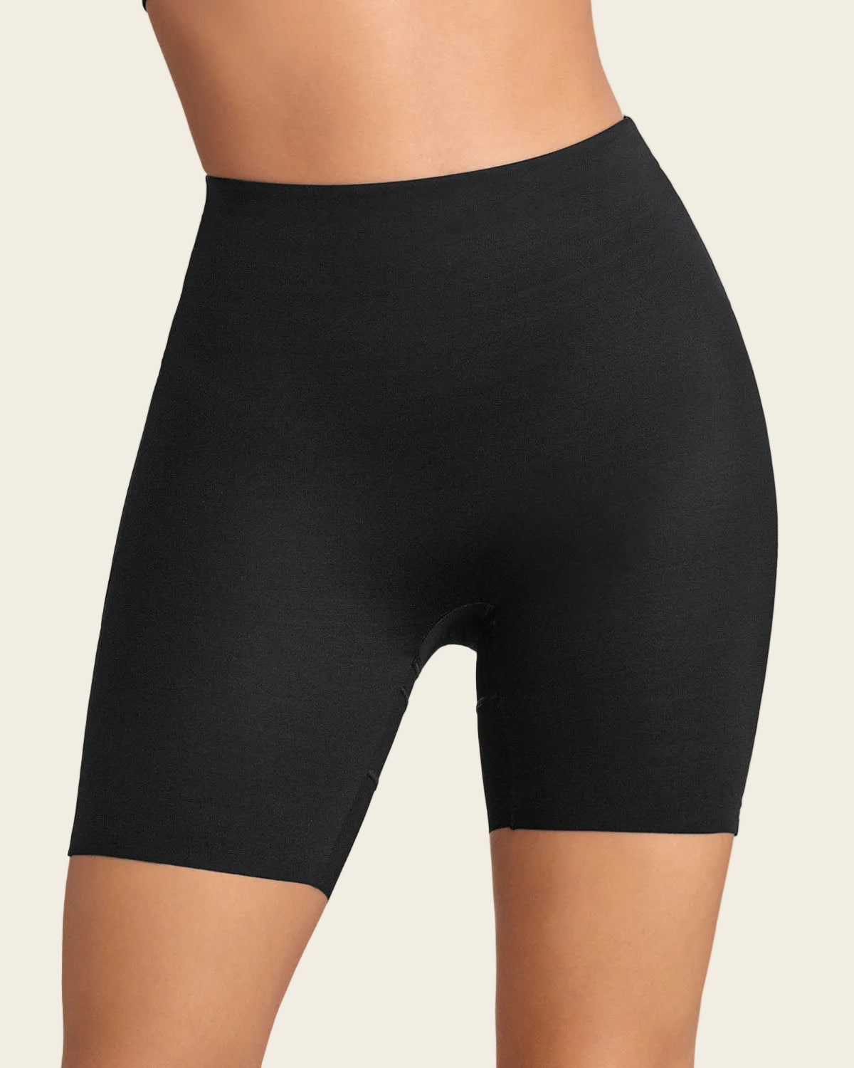 High-Waisted Mid-Thigh Shaper Short#color_700-black