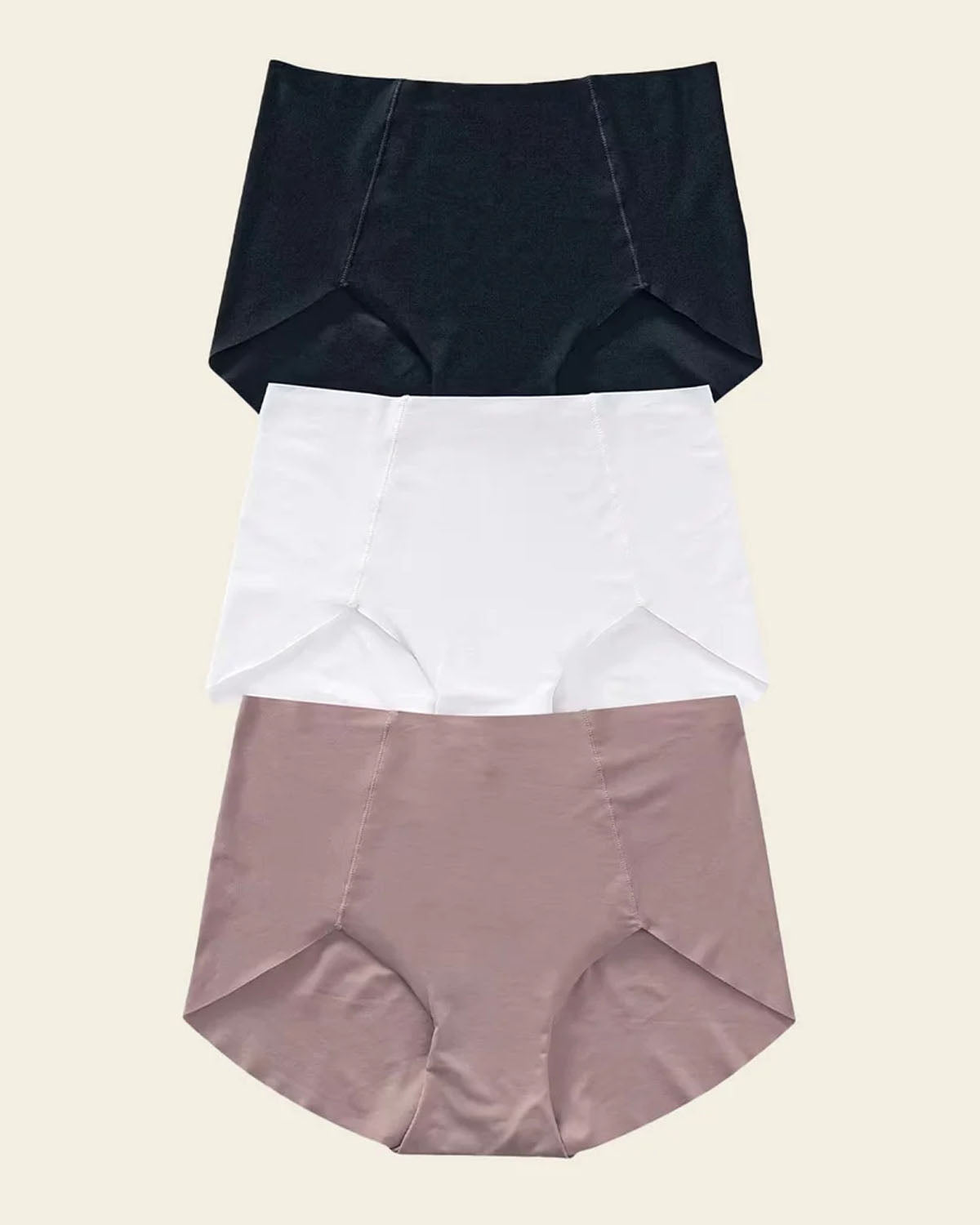 3-Pack Full Coverage Comfy Classic Panties#color_s26-rosewood-white-black