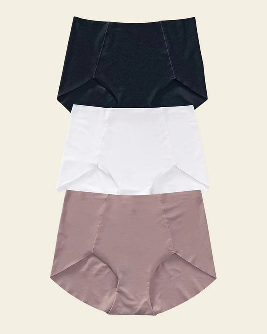 3-Pack Full Coverage Comfy Classic Panties#color_s26-rosewood-white-black
