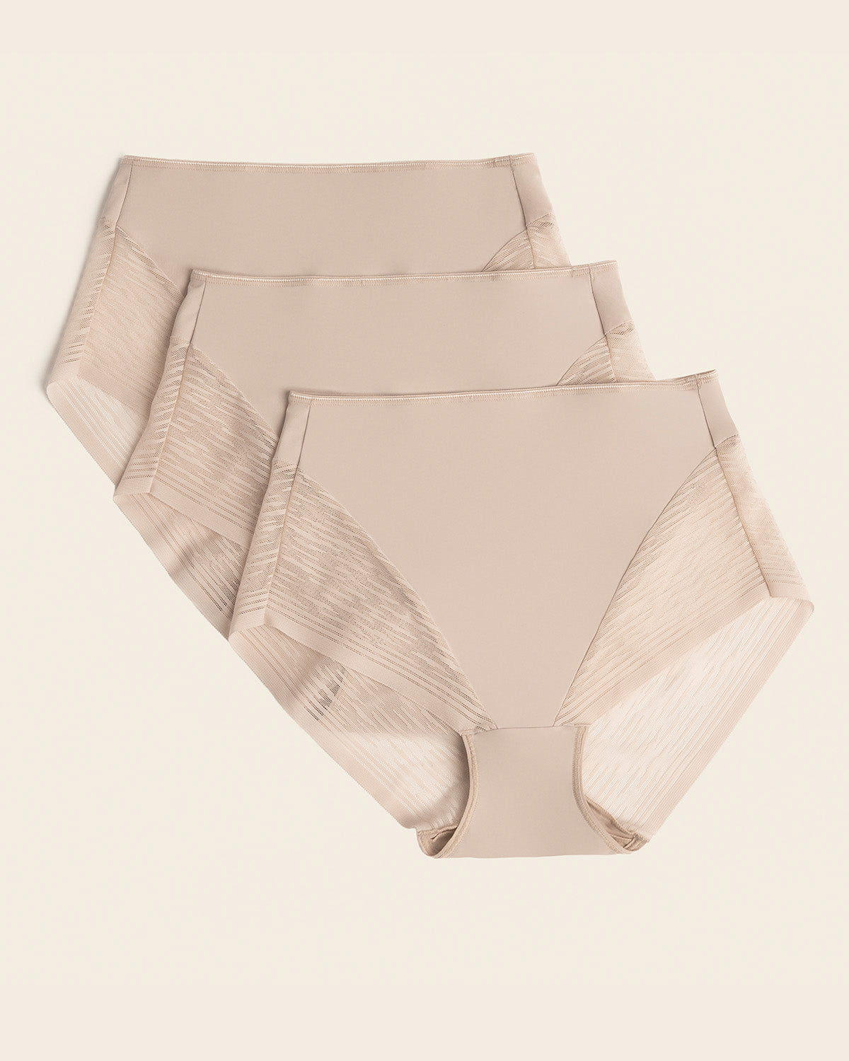 High-waisted sheer lace shaper panty#color_802-nude