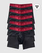 5-Pack High-Tech Mesh Boxer Briefs with Ergonomic Pouches#color_b15-black-with-red-elastic