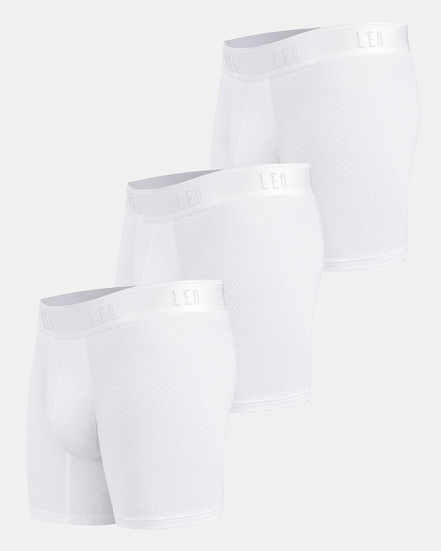 Ultra-Light Boxer Brief with Ergonomic Pouch#color_000-white