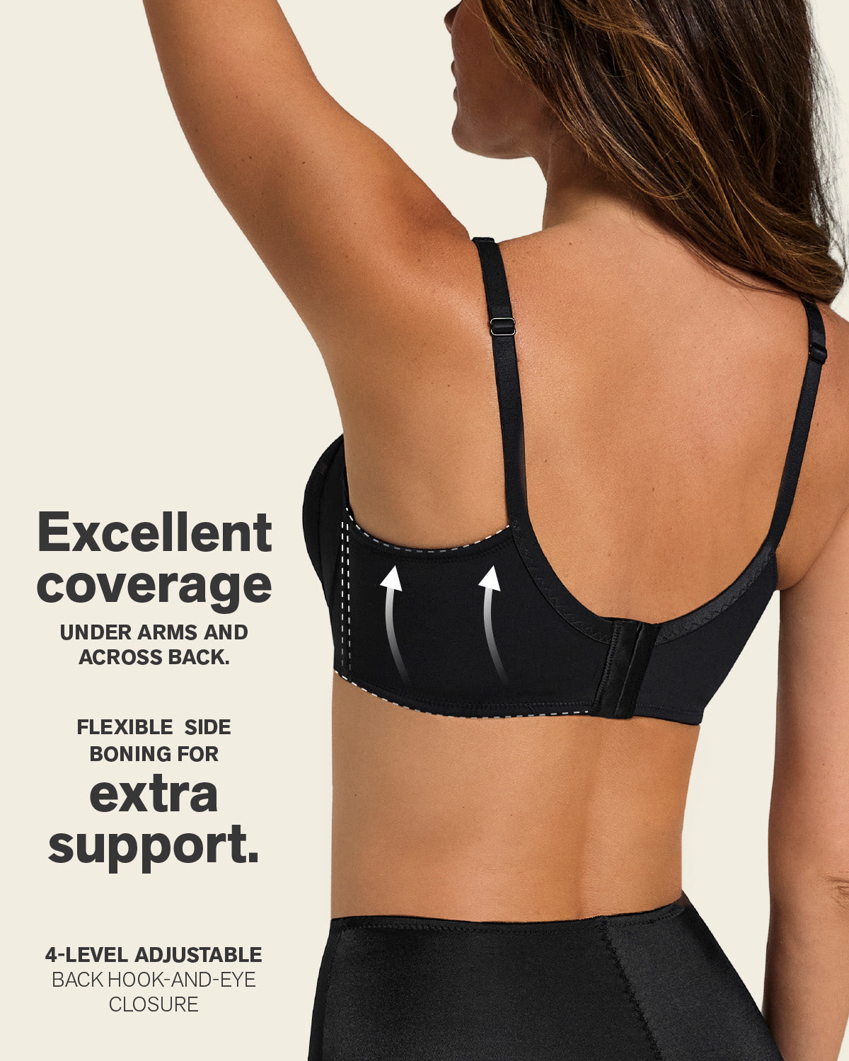 Lace stripe natural support classic bra#color_700-black
