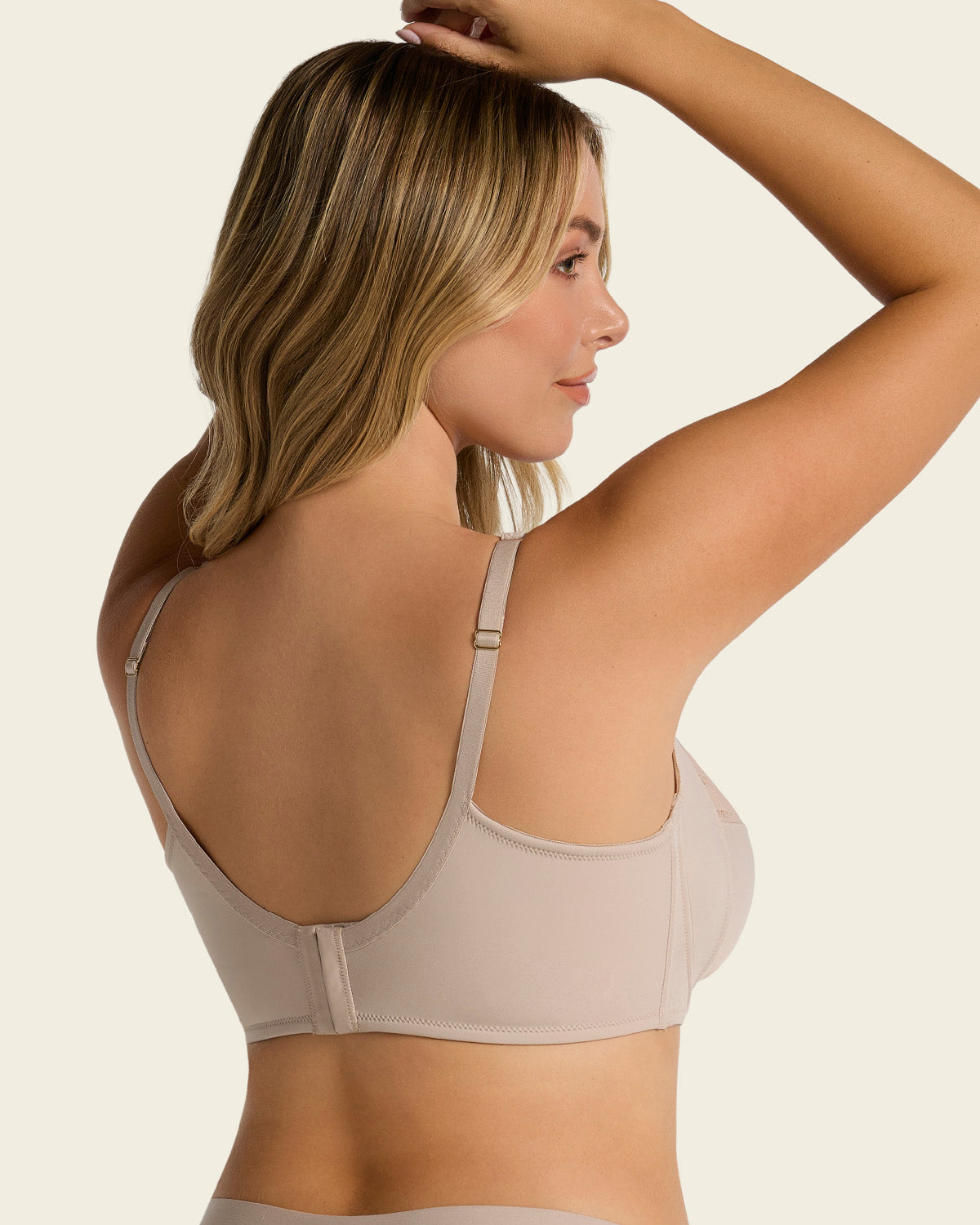 Lace stripe natural support classic bra#color_802-nude