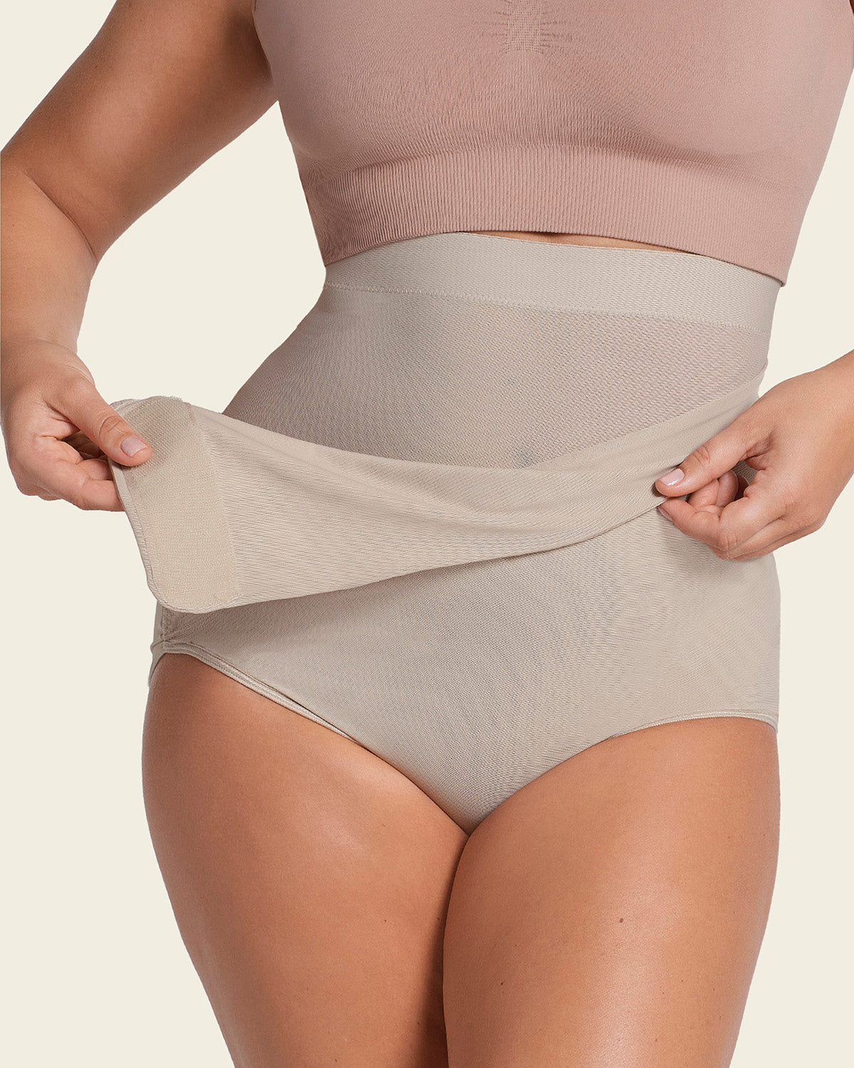 Stage 1 post-surgical velcro closure firm compression panty#color_802-nude