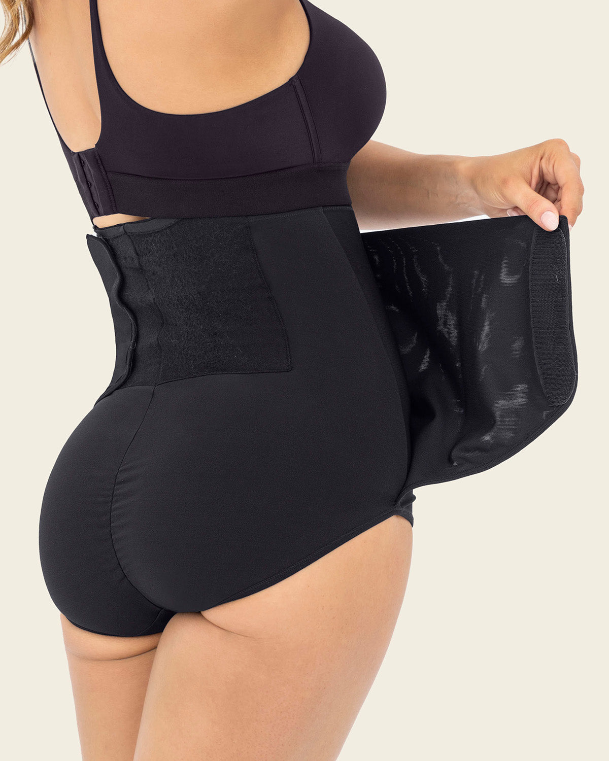Stage 1 post-surgical velcro closure firm compression panty#color_700-black